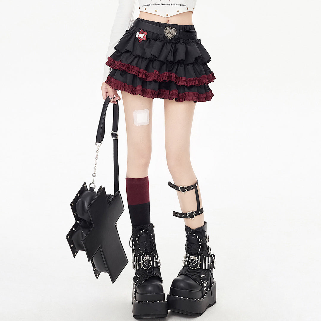 Summer Dark Punk Half Skirt