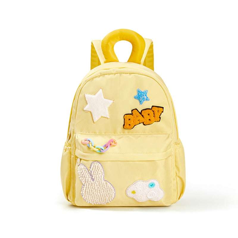 Cute Star Rabbit Cloud Letter Embroidery Backpack