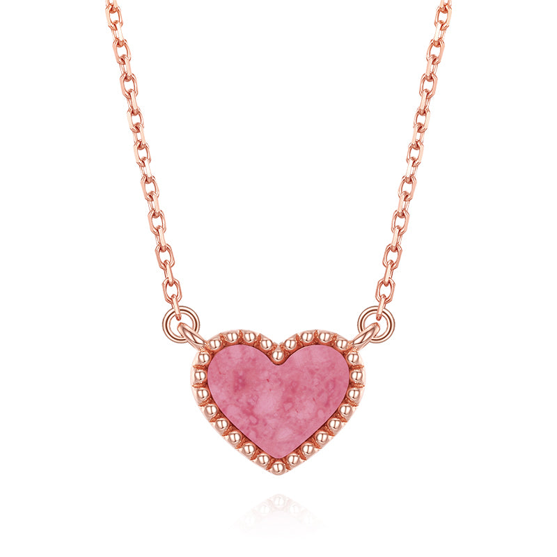 Chic Heart Shaped Silver Necklace