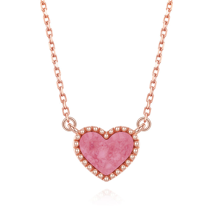 Chic Heart Shaped Silver Necklace