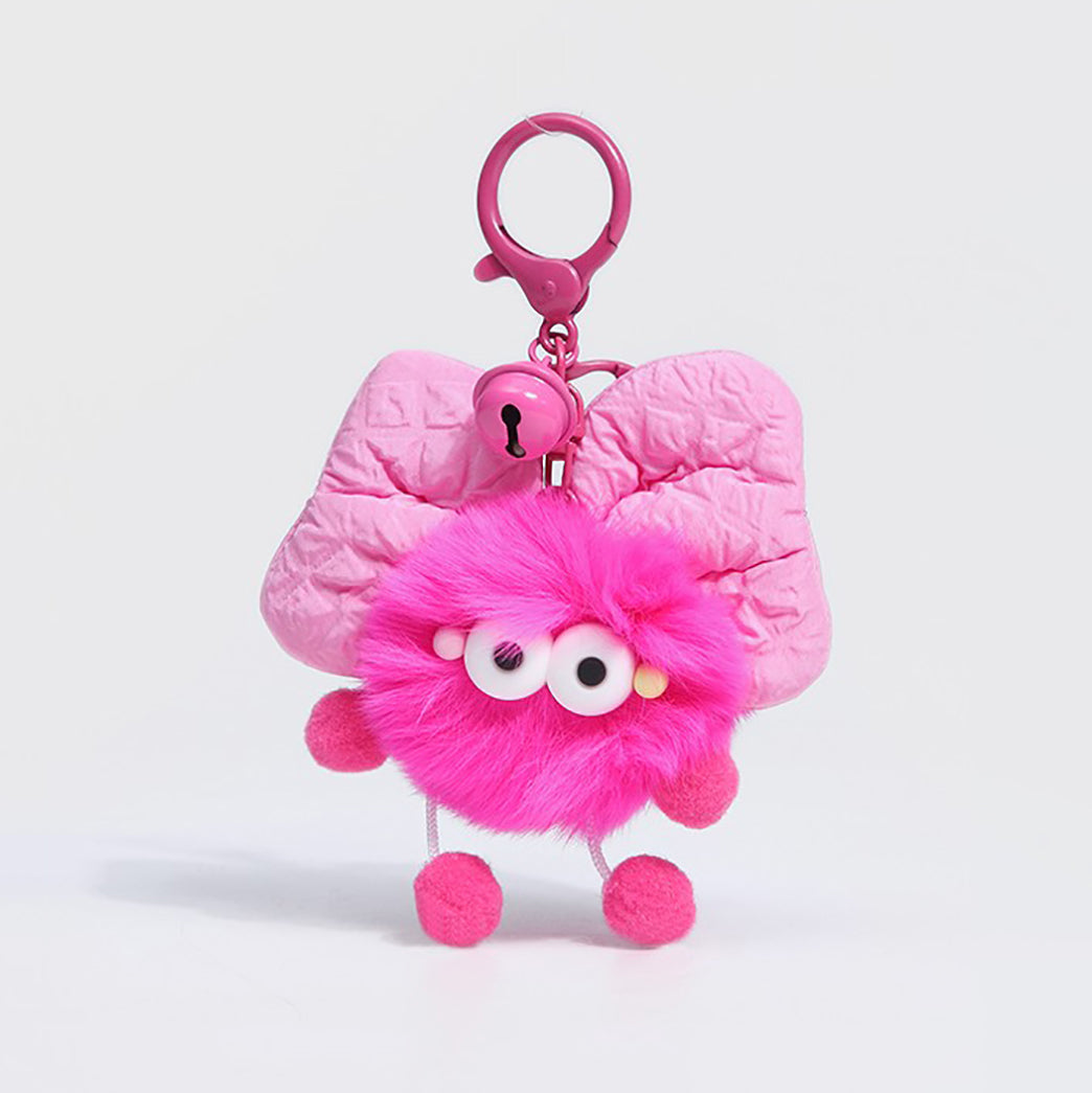 Cute Soot Sprite bow knot Keychain