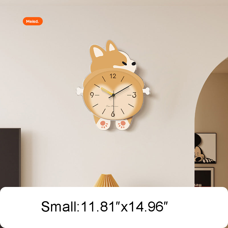 Cute Corgi Wall Clock