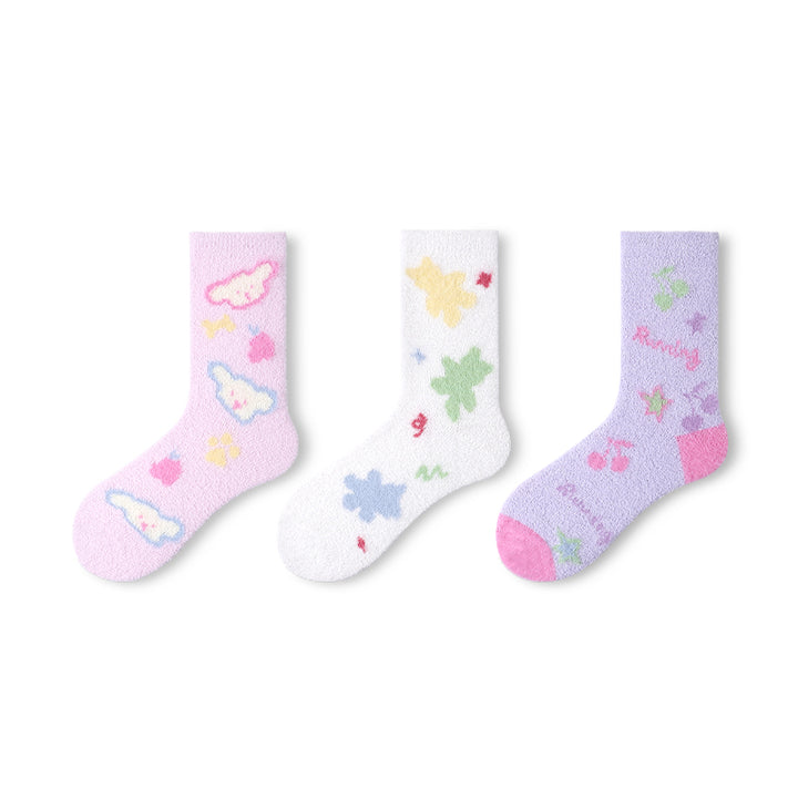 Cute Cartoon Coral Fleece Thick Winter Socks