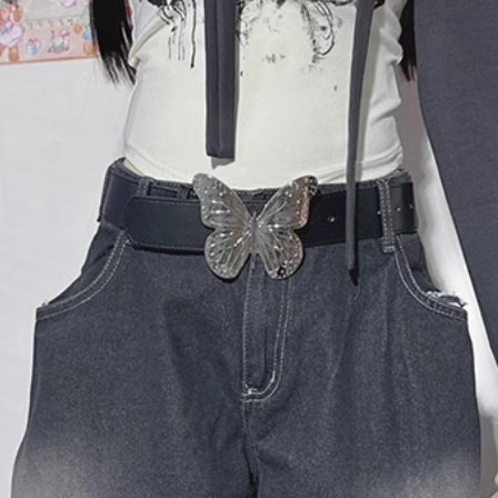 Japanese Kanji Black Gradient Jeans