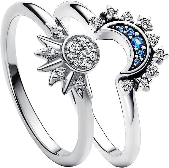 Sun & Moon Ring Set