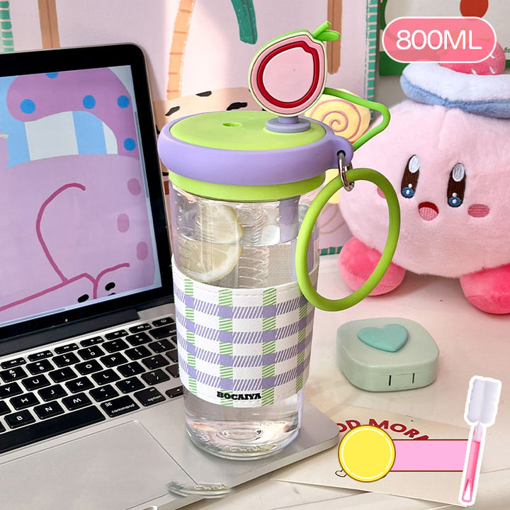 fruit-patterned water bottle