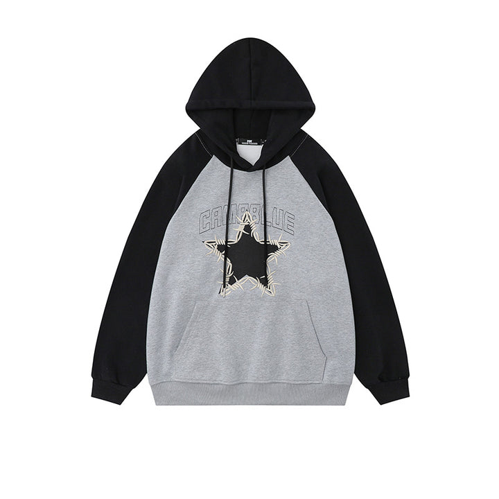 Cool style star embroidery sweatshirt