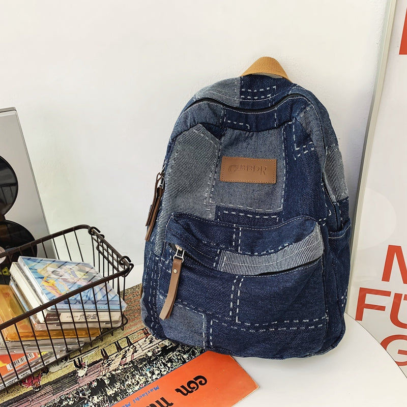 Vintage Denim Backpack
