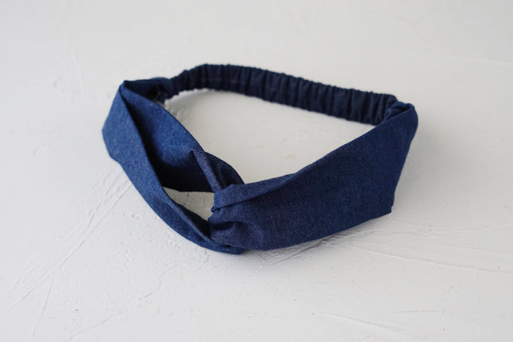 Korean Style Denim Cross Headband