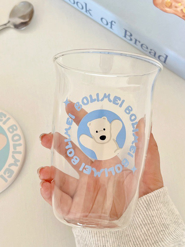 Cute Westie Polar Bear Couple Glasses