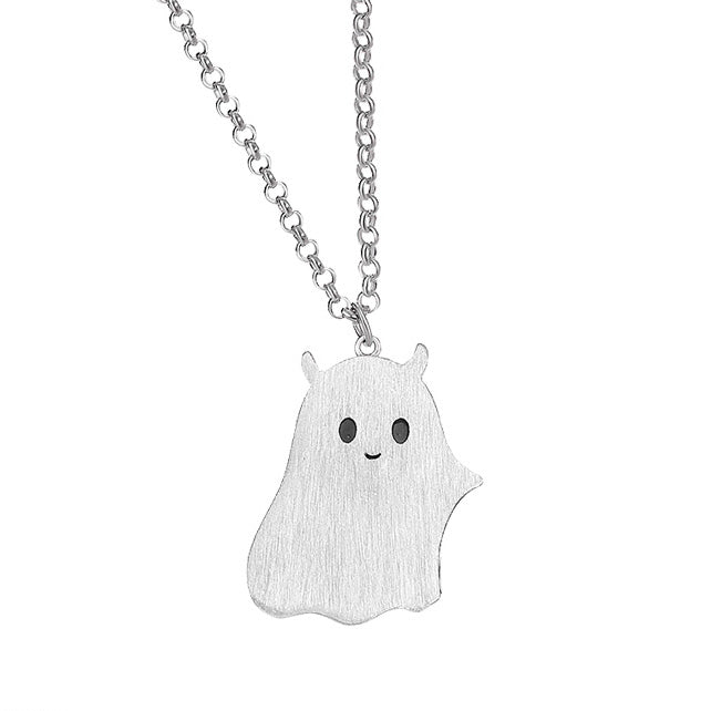 Cute Silver Little Monster Necklace