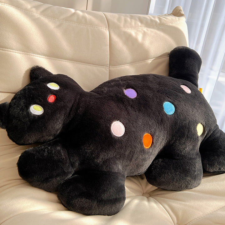 Cute Polka Dot Cat Plush Pillow