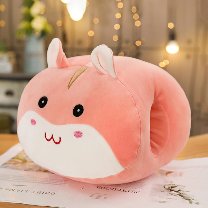 Cute Animal Fruit Plush Pillow Hand Warmer