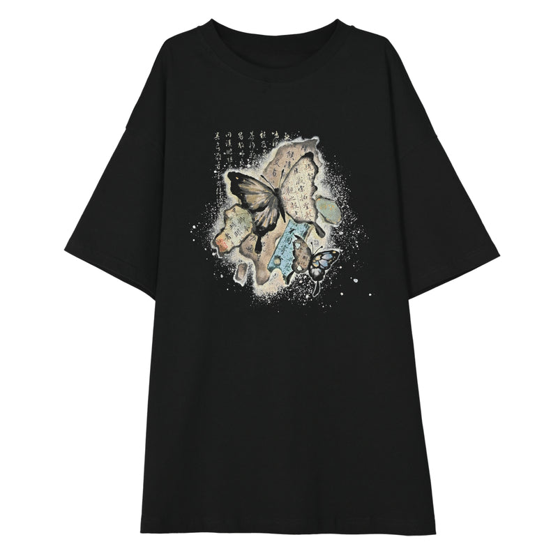 Vintage Butterfly Print T-shirt