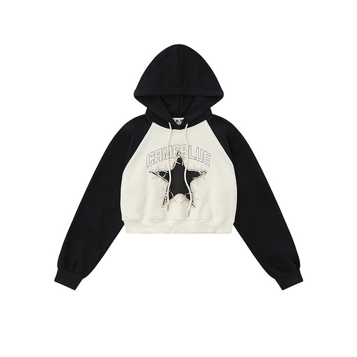 Cool style star embroidery sweatshirt
