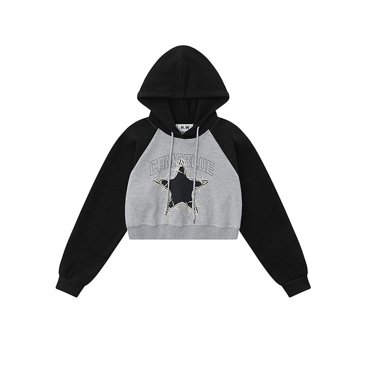 Cool style star embroidery sweatshirt