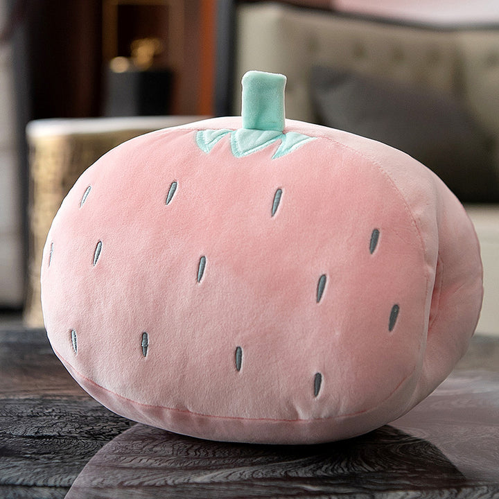 Cute Animal Fruit Plush Pillow Hand Warmer