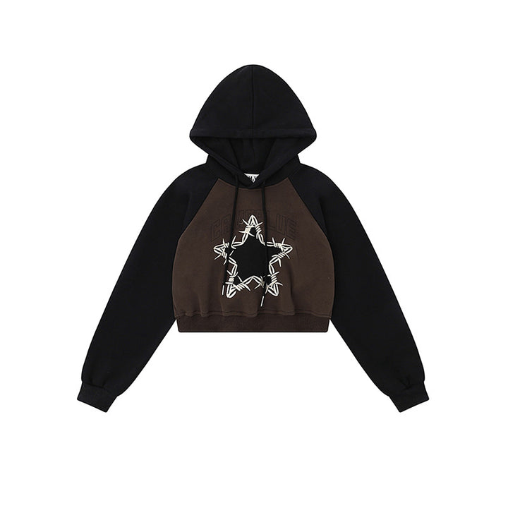 Cool style star embroidery sweatshirt