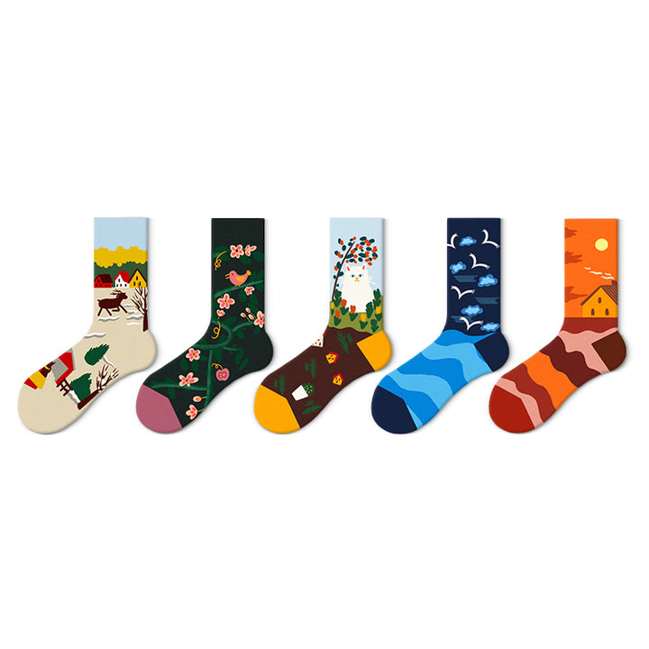 Artsy Jacquard Socks