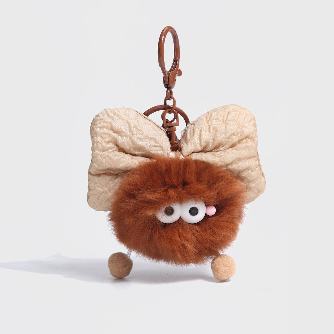 Cute Soot Sprite bow knot Keychain
