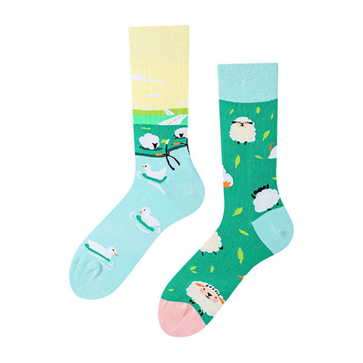 Cute Cartoon Pattern Cotton Socks