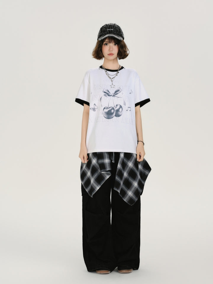 Sweetheart Cherry Print T-shirt