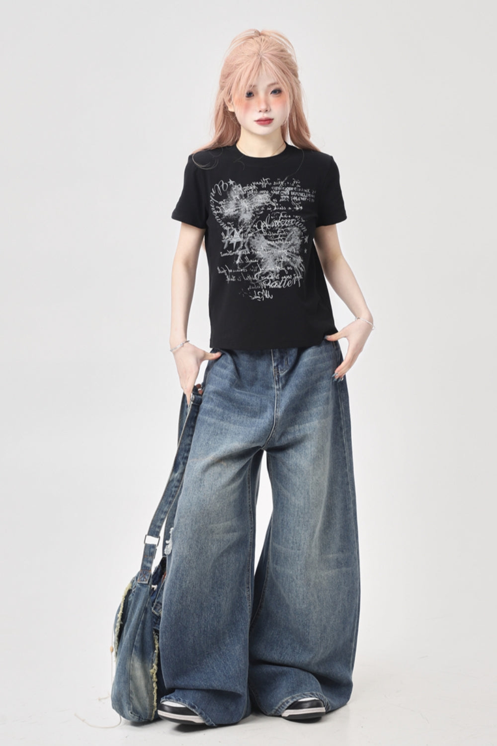 Unique Print Short-Sleeve T-Shirt