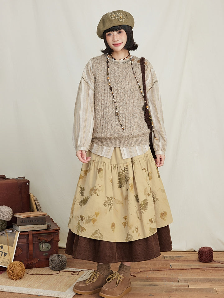 Women's Walnut Brown Knit Vest