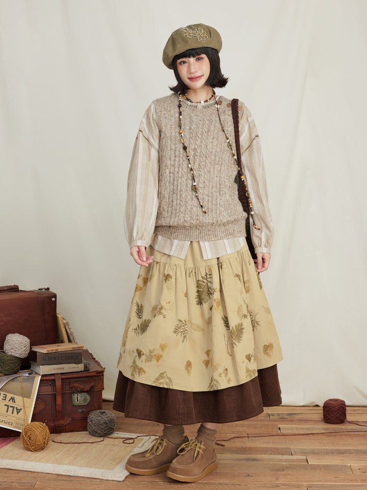 Women's Walnut Brown Knit Vest
