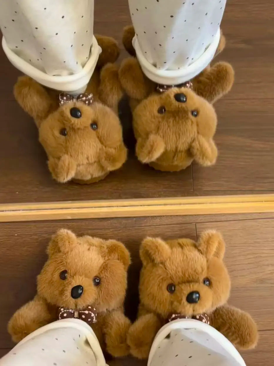 Cozy Teddy Bear Slippers