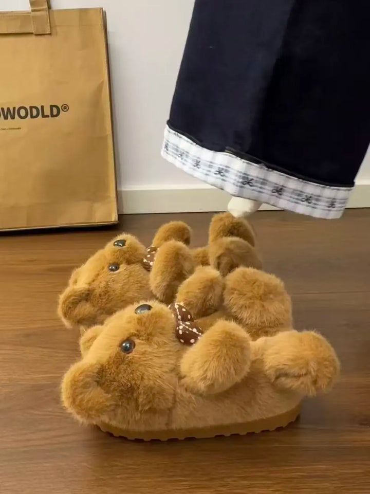 Cozy Teddy Bear Slippers