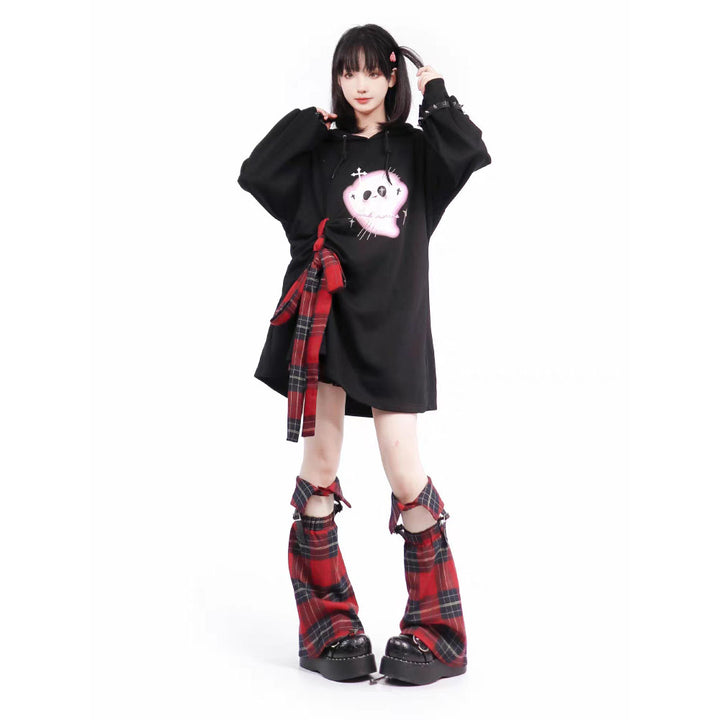 Ghost Print Black Sweatshirt