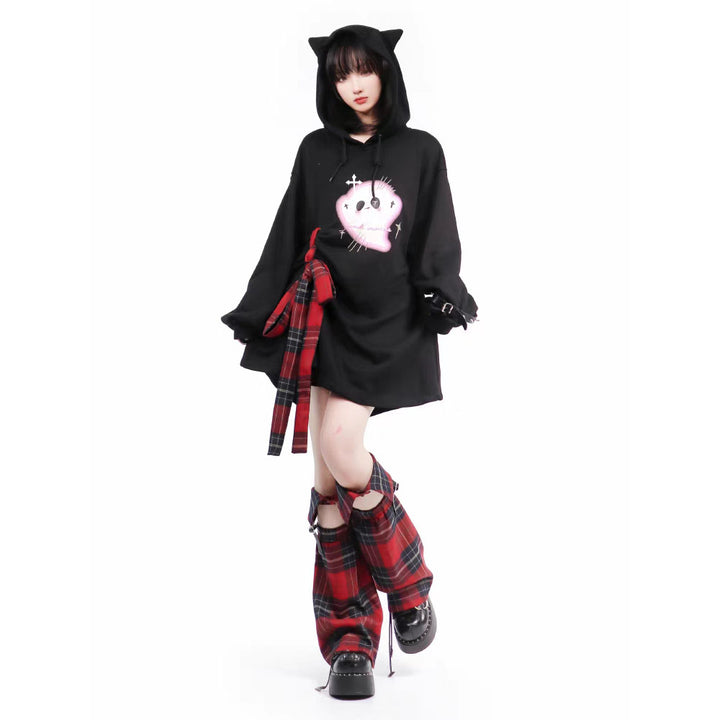 Ghost Print Black Sweatshirt