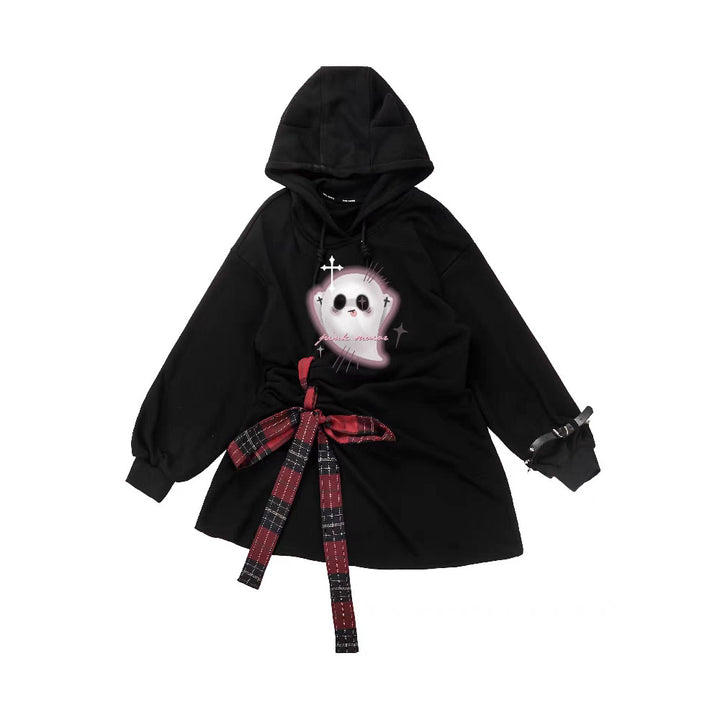 Ghost Print Black Sweatshirt
