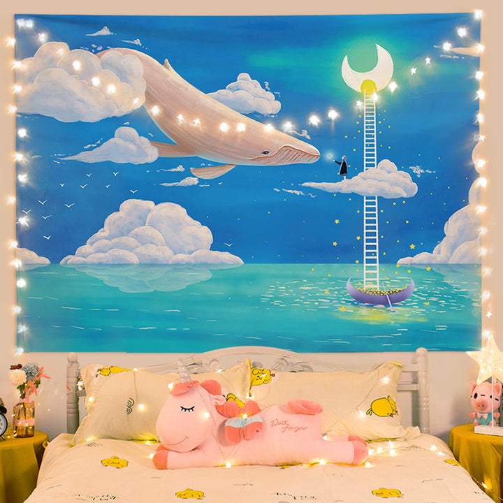 Cute Whale Wall Tapestry