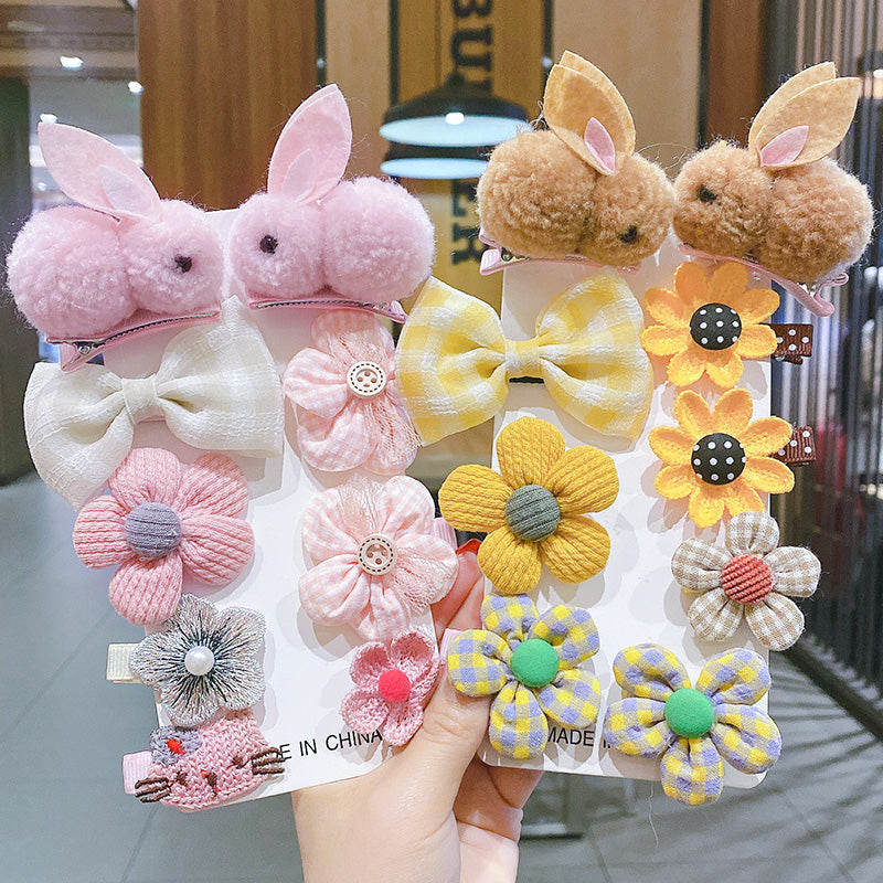 Cute Rabbit Theme Hair Clips Set