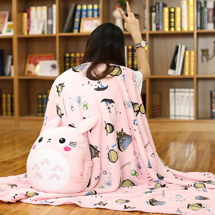 Cute Totoro Pillow & Blanket - juwas.com online store