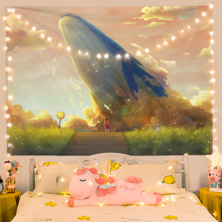 Cute Whale Wall Tapestry