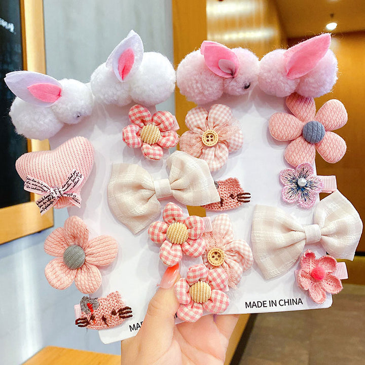 Cute Rabbit Theme Hair Clips Set