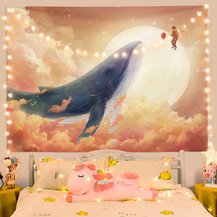 Cute Whale Wall Tapestry