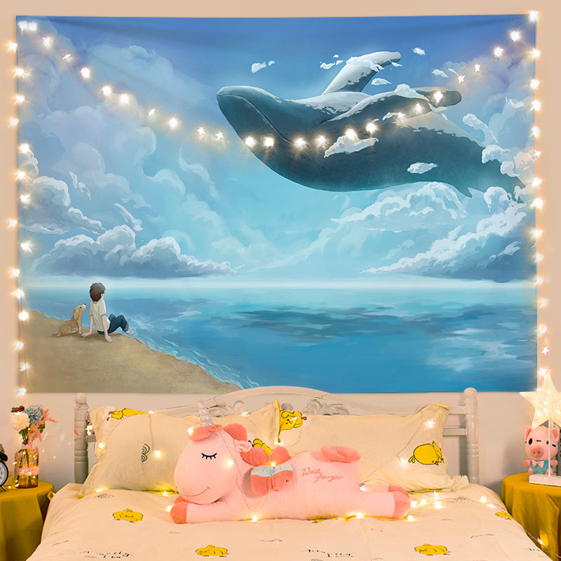 Cute Whale Wall Tapestry