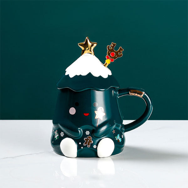 Cute Christmas Tree Shaped Ceramic Mug