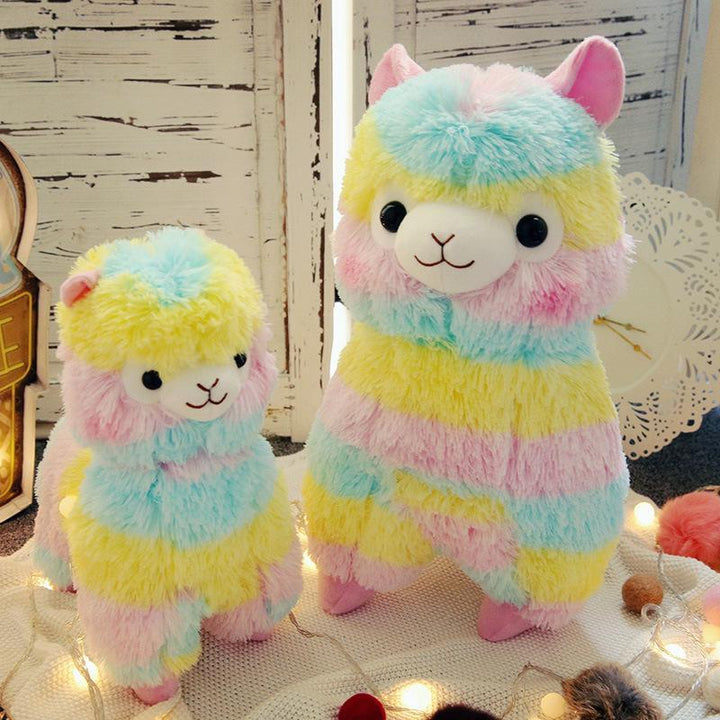 Kawaii Rainbow Alpaca Plush Toy - juwas.com online store
