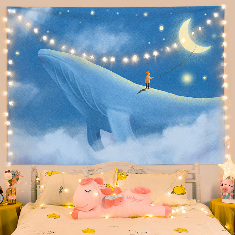 Cute Whale Wall Tapestry