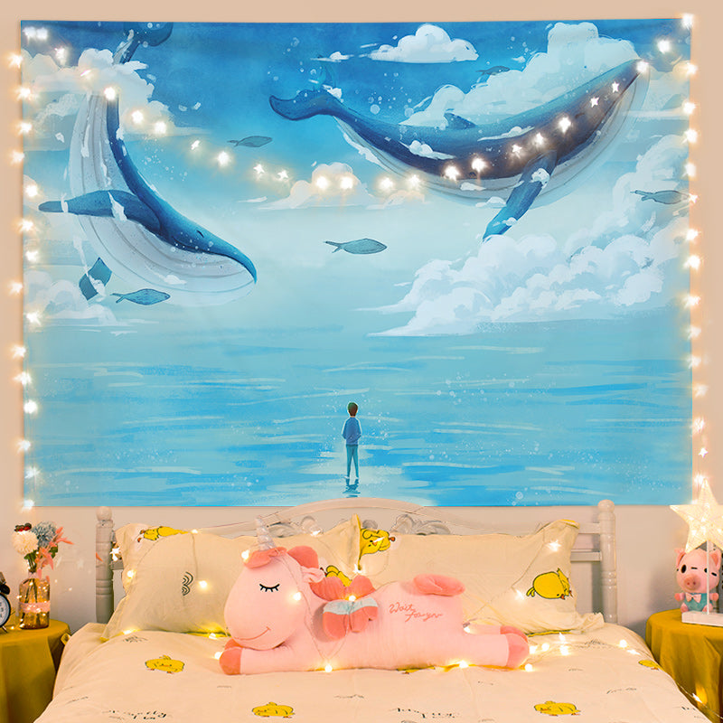 Cute Whale Wall Tapestry