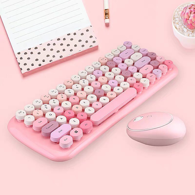 Candy Color Wireless Keyboard and Mouse Set