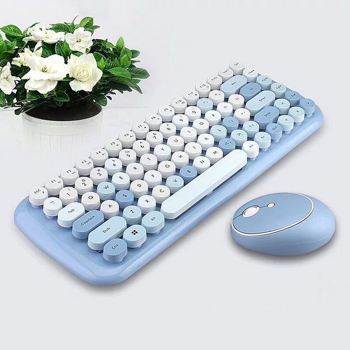 Candy Color Wireless Keyboard and Mouse Set