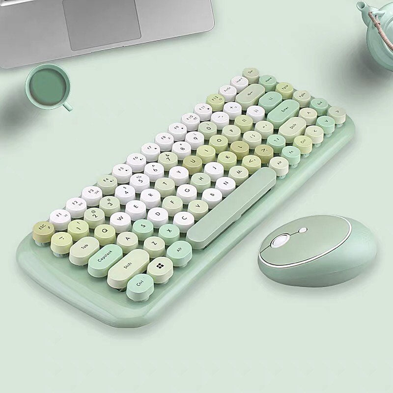 Candy Color Wireless Keyboard and Mouse Set
