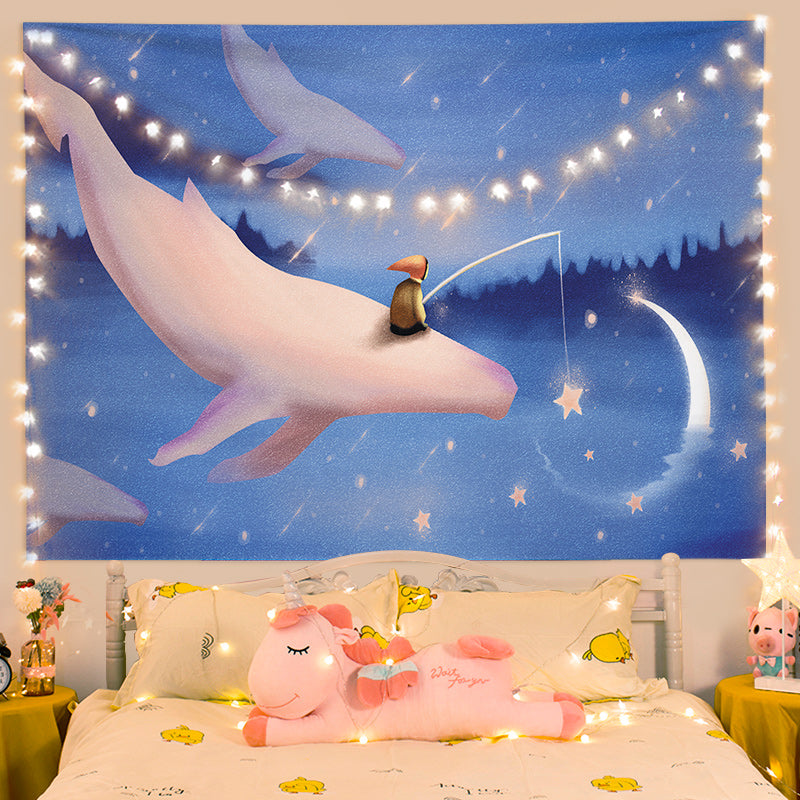 Cute Whale Wall Tapestry