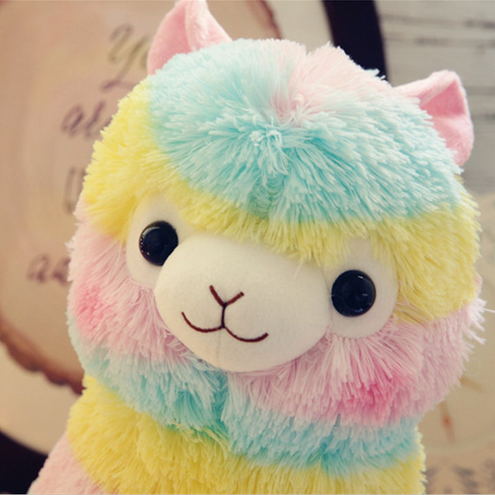 Kawaii Rainbow Alpaca Plush Toy - juwas.com online store